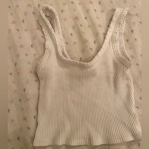 Urban outfitters white ribbed tank
